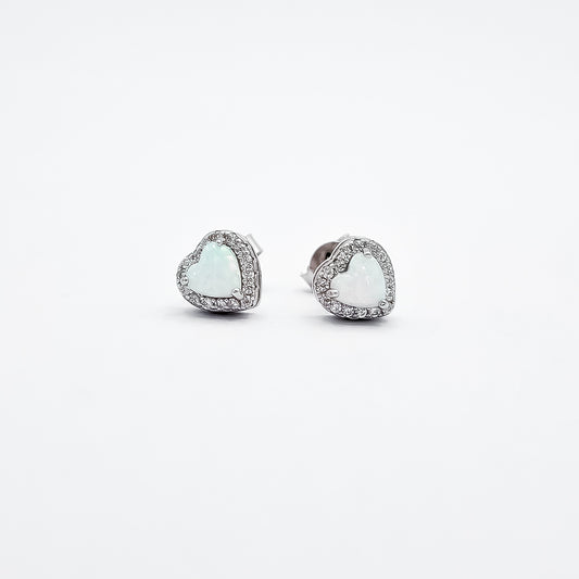 Arete Opalo Corazoncito