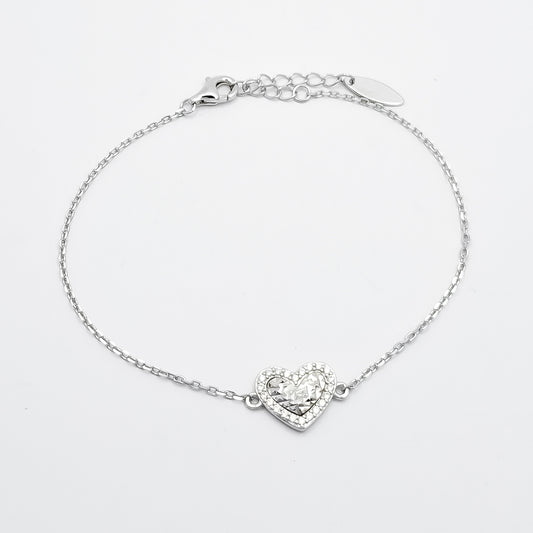 Pulsera Corazon Zirconia