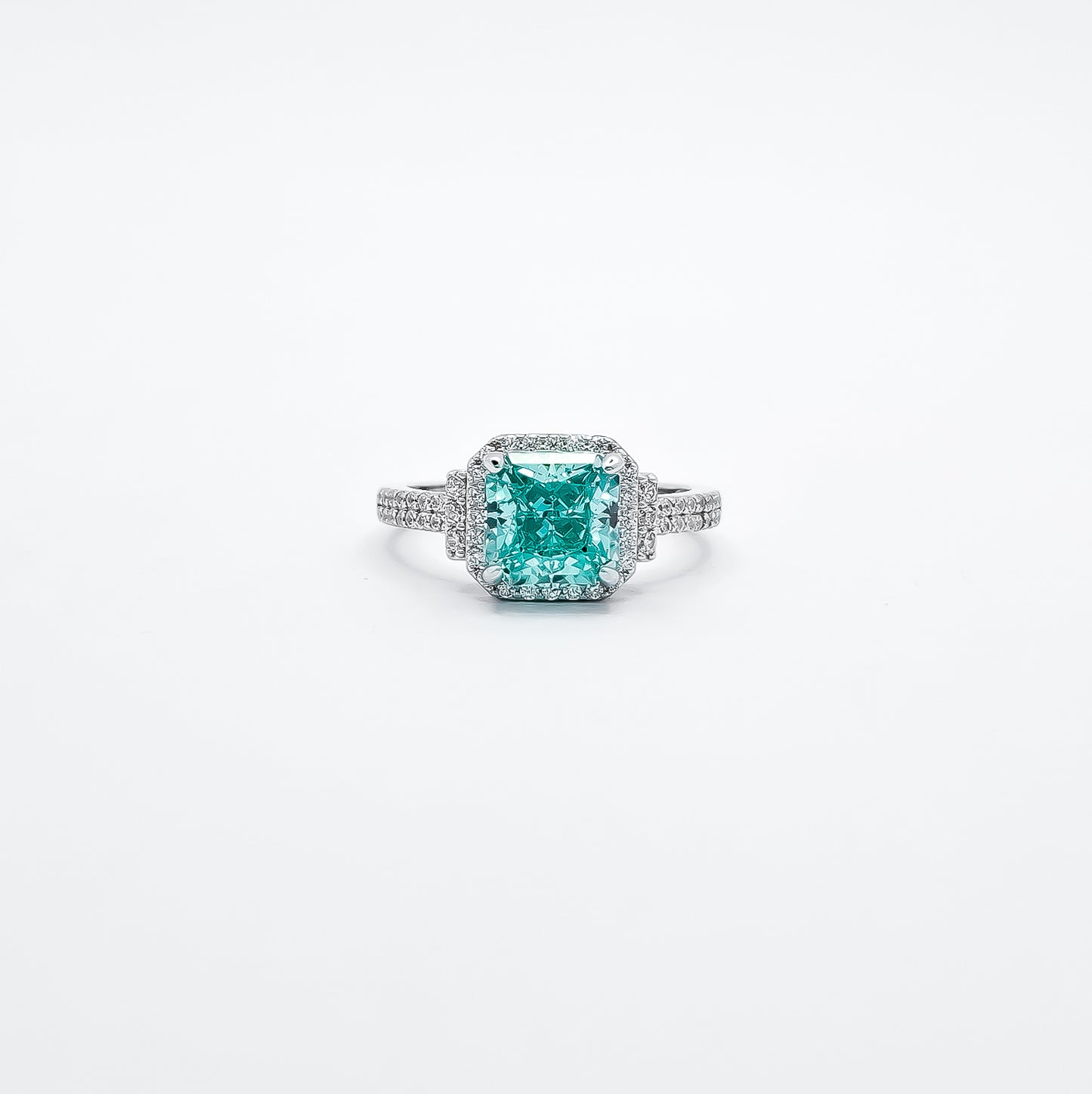 Anillo Cuadro Aqua
