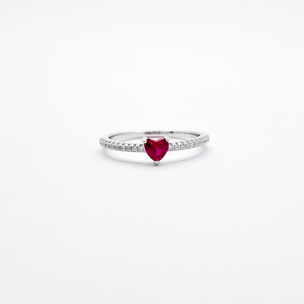 Anillo Zirconia Corazon