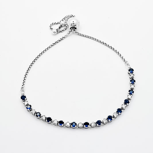Pulsera Zirconia Pan Ajustable Azul
