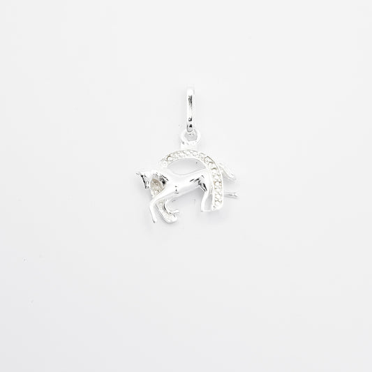 Dije Caballo Herradura Blanco