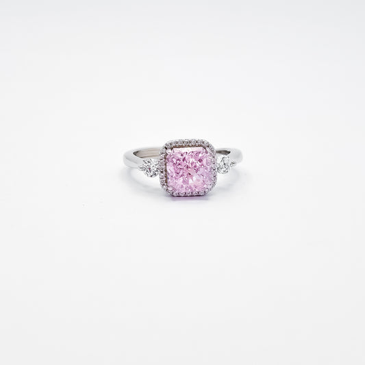 Anillo Cuadro Rosa