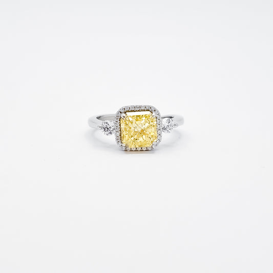 Anillo Cuadro Amarillo