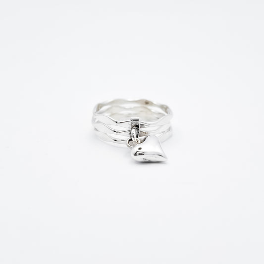 Anillo Martillado Corazon