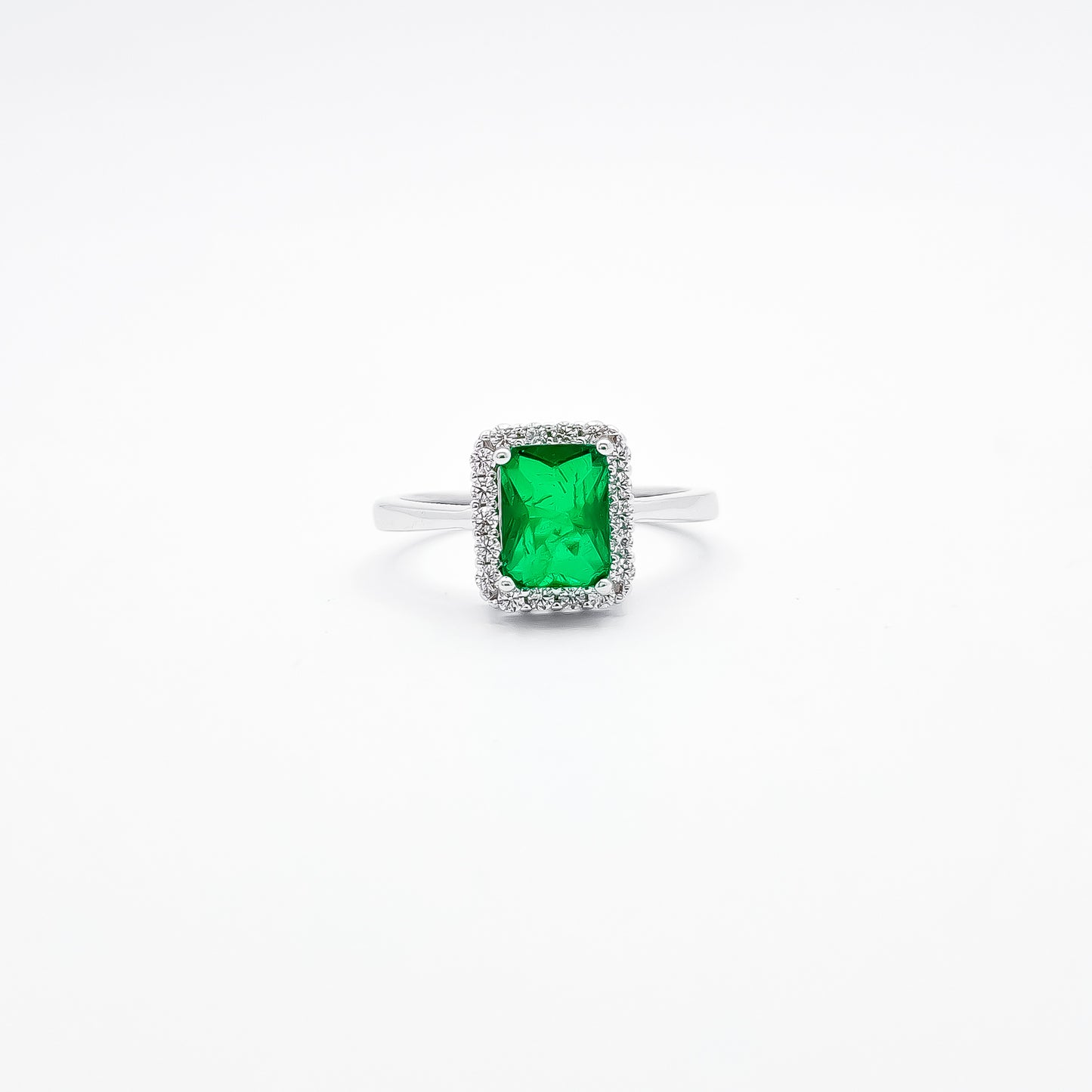 Anillo Cuadro Verde