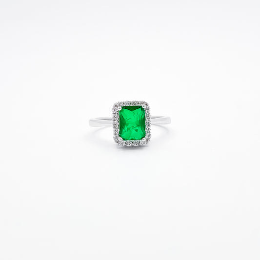 Anillo Cuadro Verde