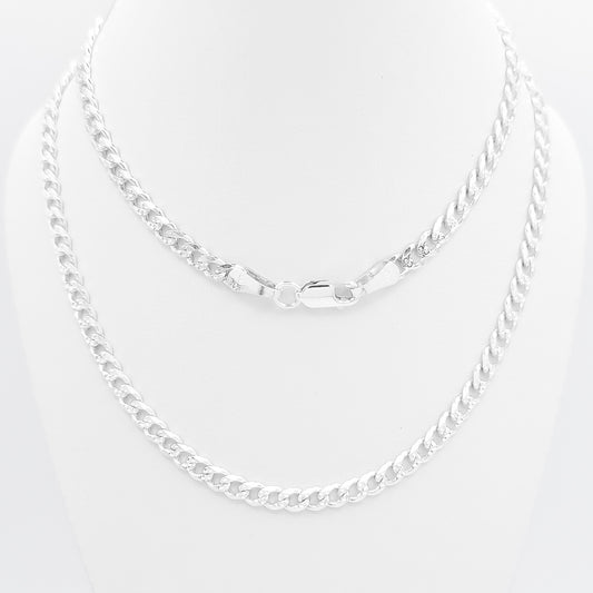Cadena Cubana Diamantada 4mm