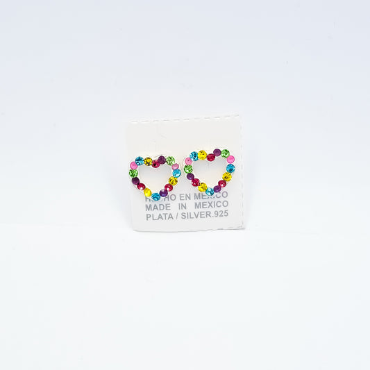 Arete Corazon Colores