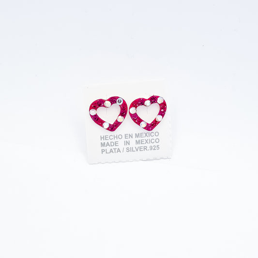 Arete Corazon Rosa