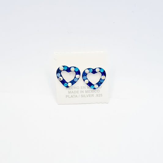 Arete Corazon Azul