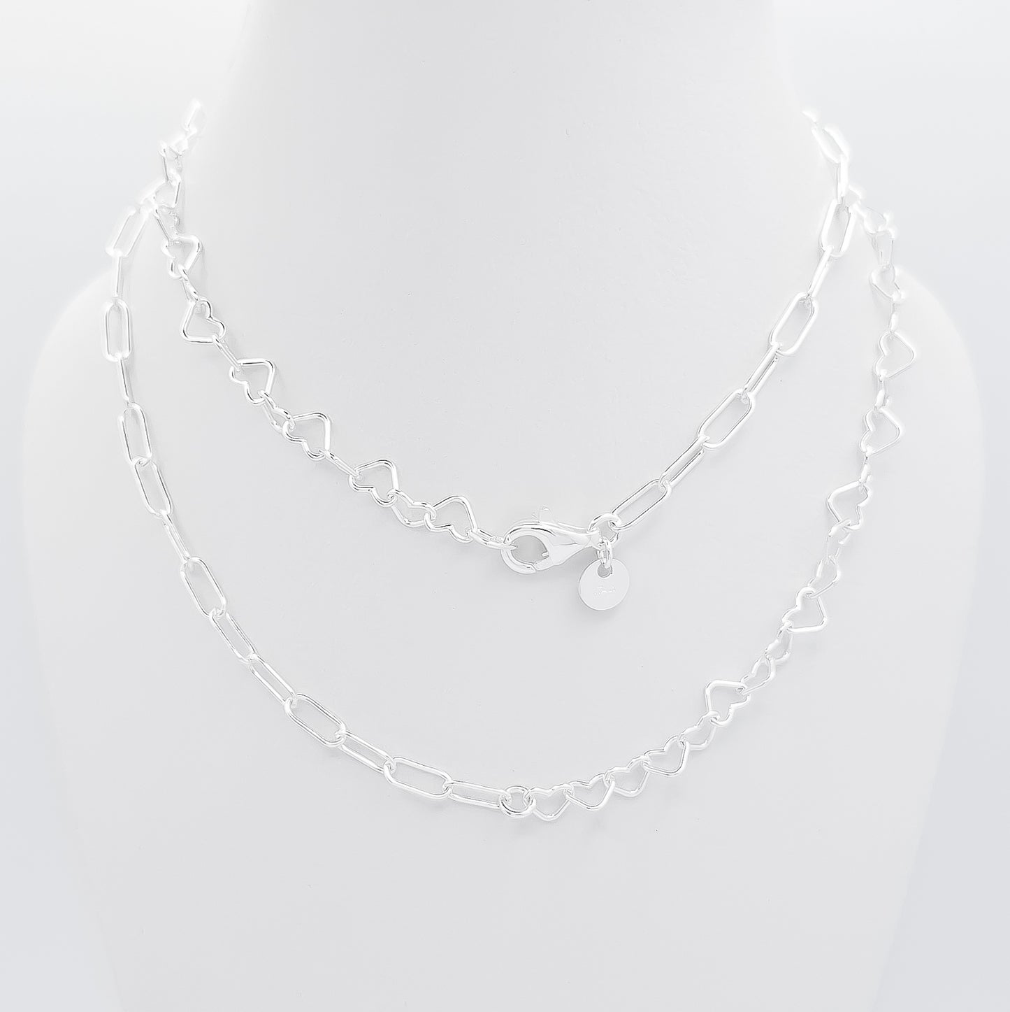Cadena Clip Corazones 3mm