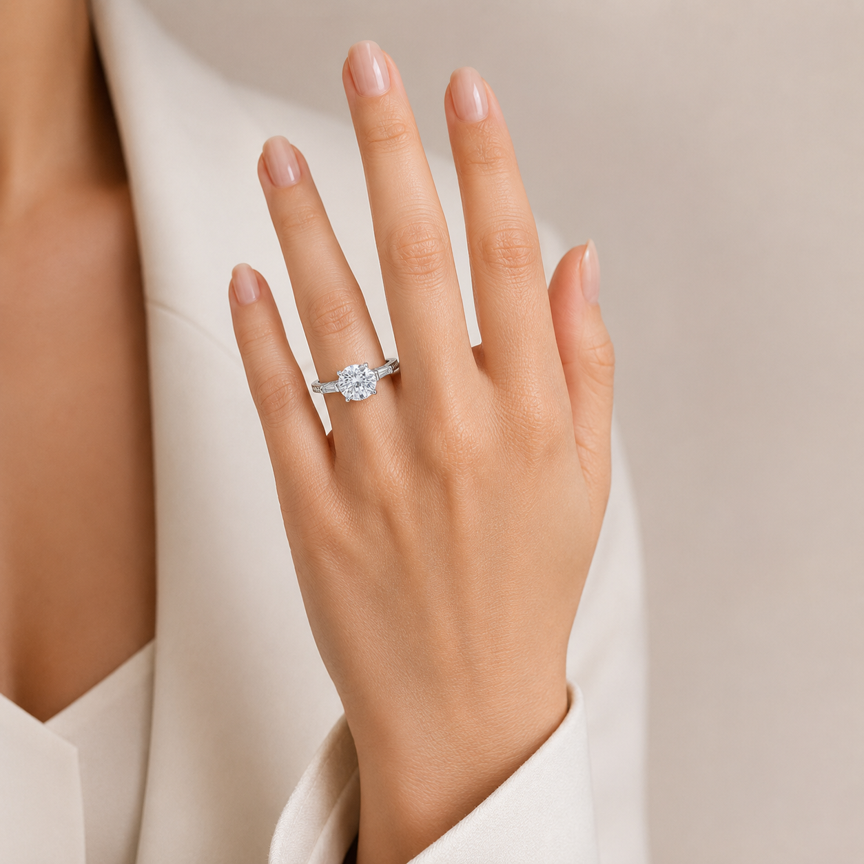 Anillo Zirconia Blanca