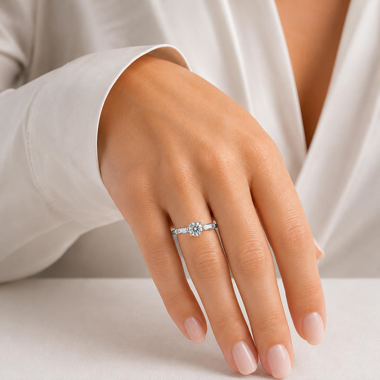Anillo Zirconia Blanco