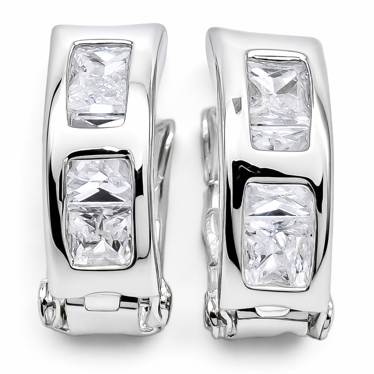 Hugguies Minis Blancas Plata Ley 925