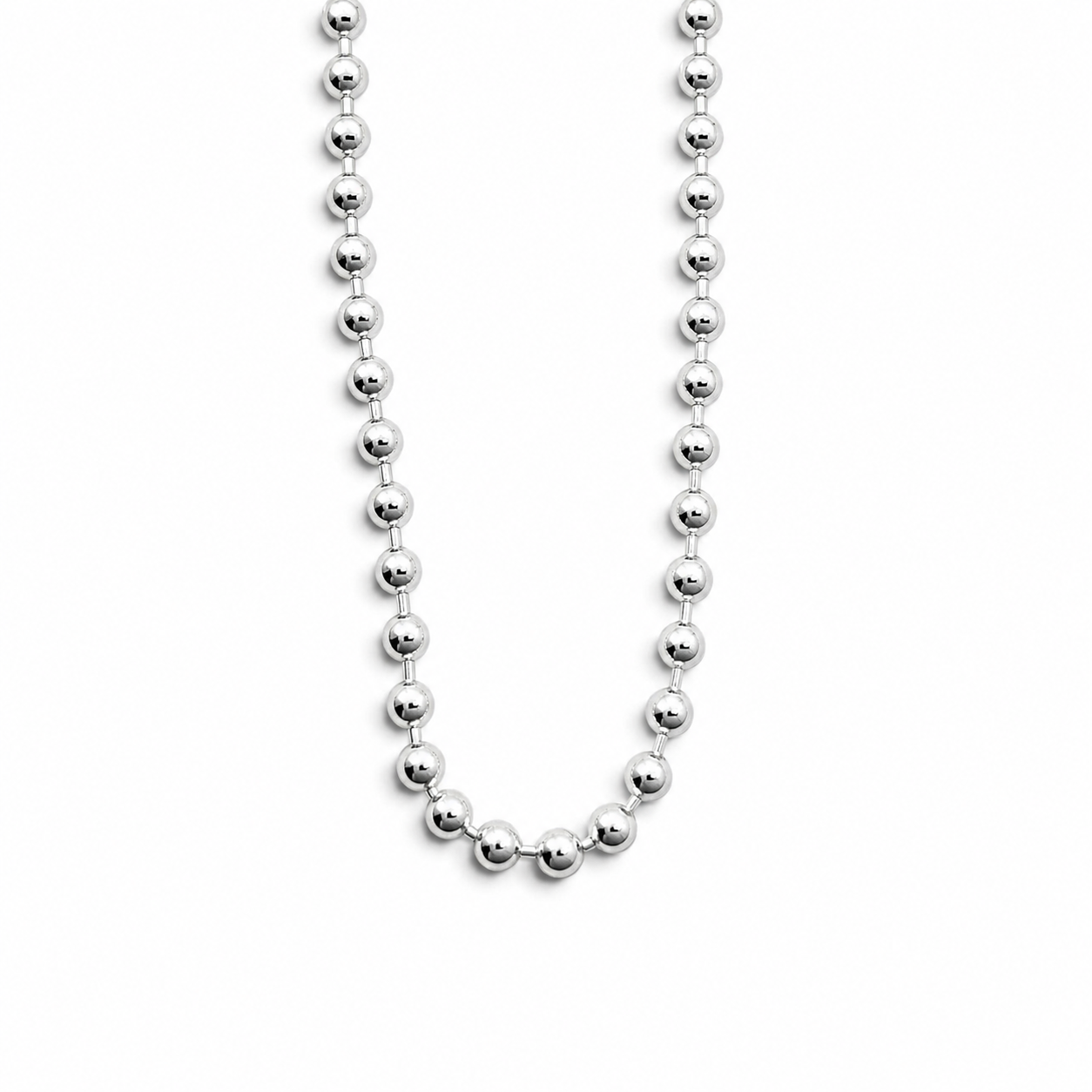 Cadena Bola 3mm Plata Ley 925
