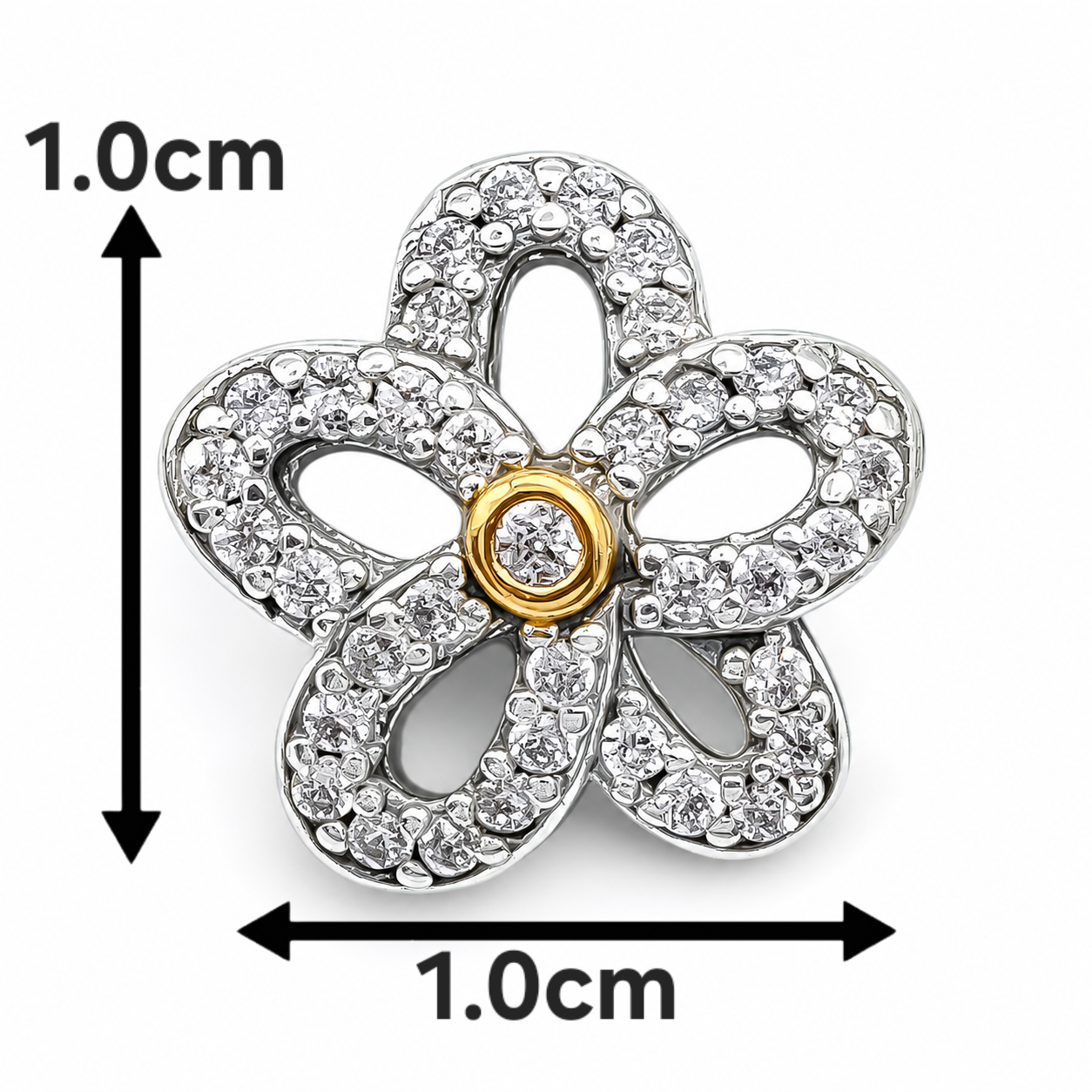Charm Flor Zirconia Plata Ley 925