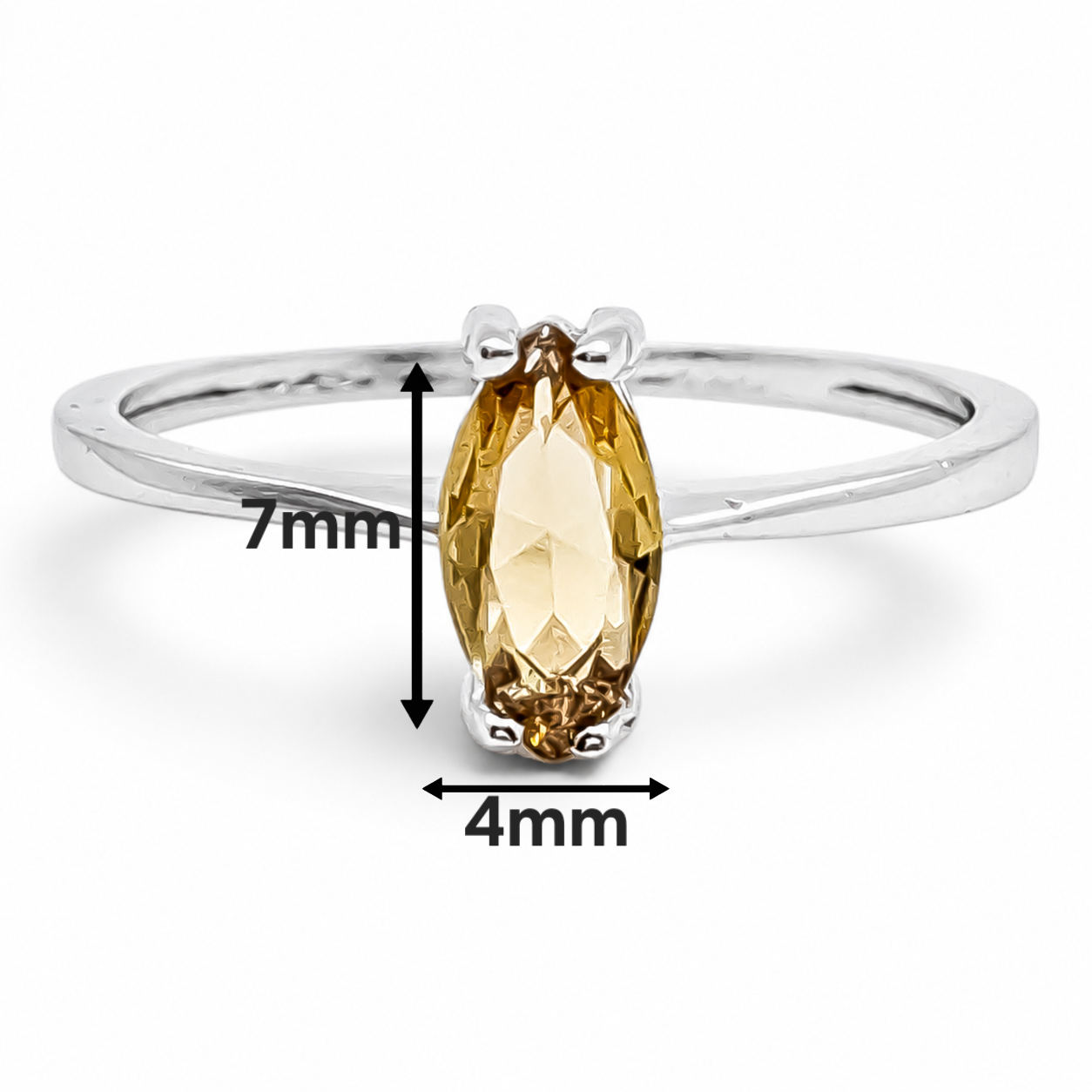Anillo Semilla Zultanita Plata Ley 925