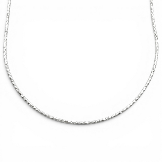 Cadena Diamantada 1mm Plata Ley 925