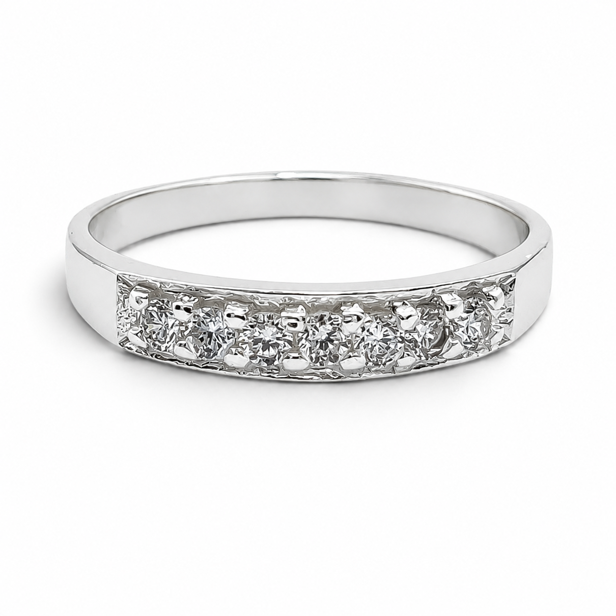 Anillo Blanco Plata Ley 925