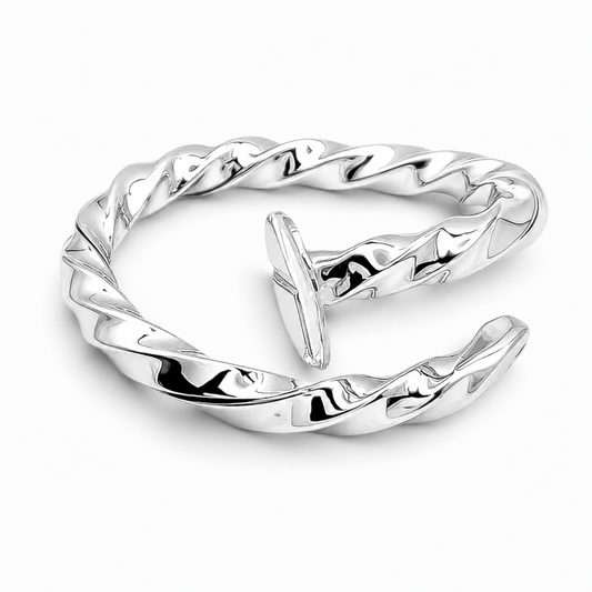 Anillo Torzal Plata Ley 925