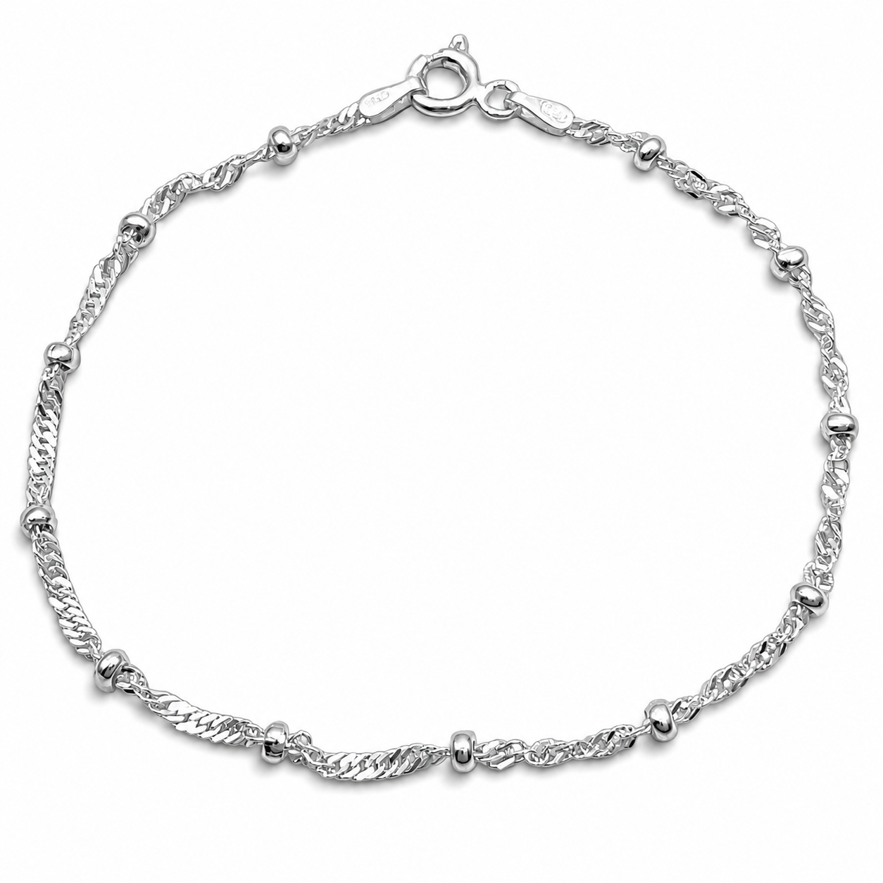 Pulsera Bolita Cuba Plata Ley 925