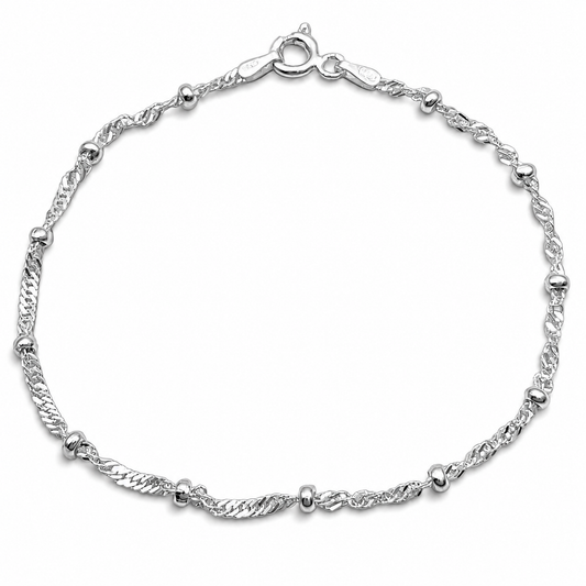 Pulsera Bolita Cuba Plata Ley 925