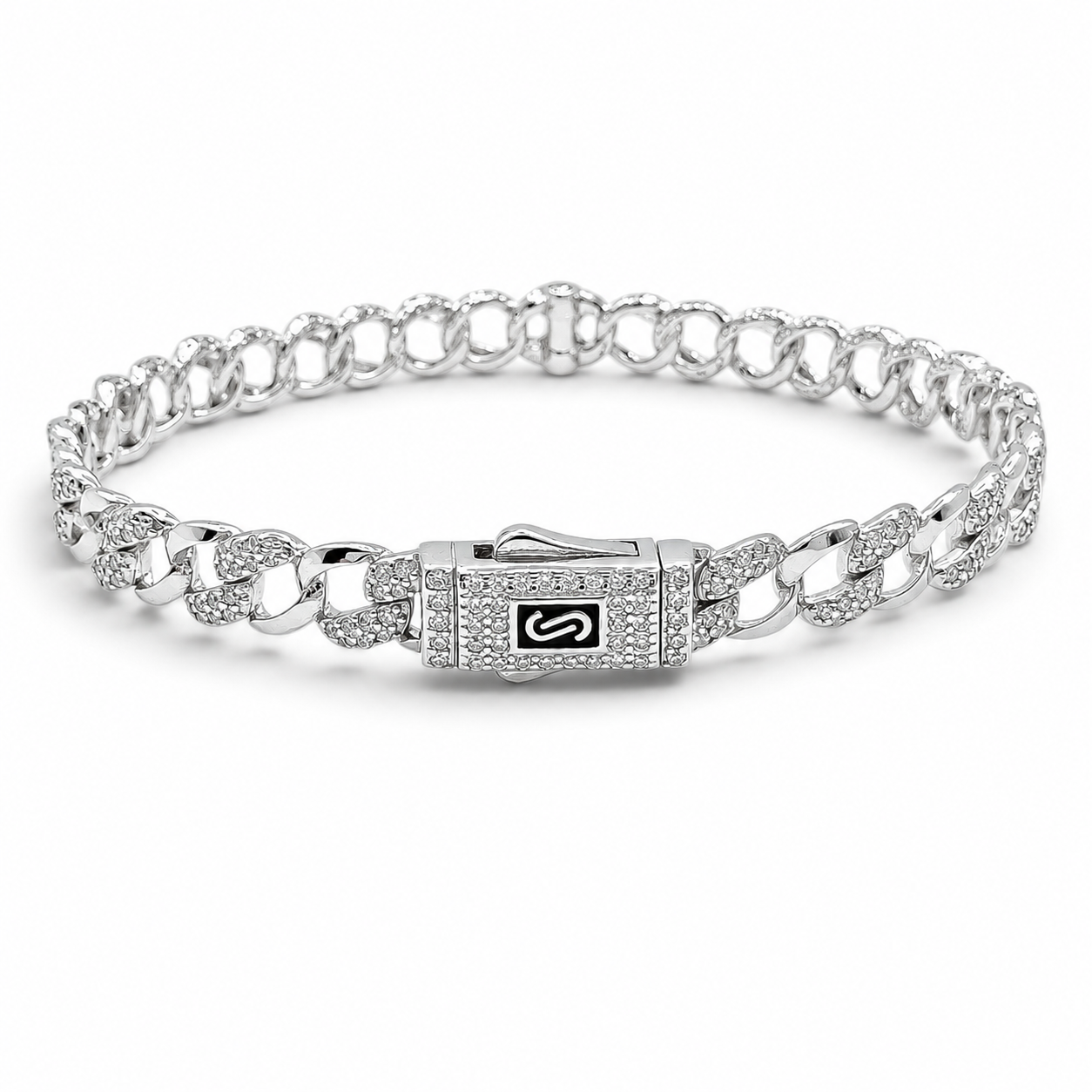 Brazalete Mona Zirconia 6mm Plata Ley 925