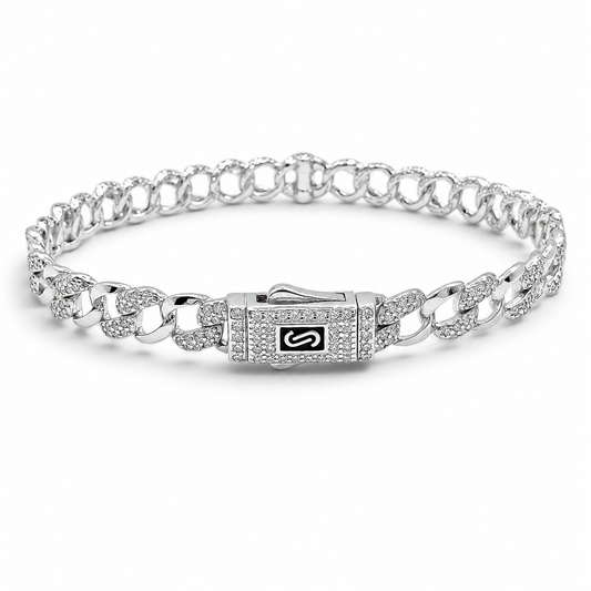 Brazalete Mona Zirconia 6mm Plata Ley 925