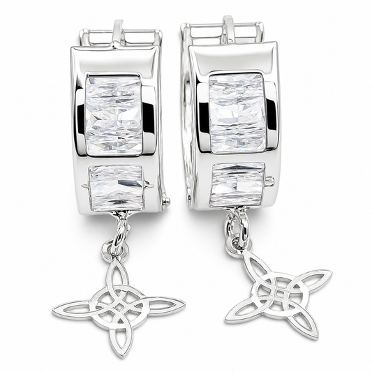 Hugguies Zirconia Nudo Bruja Plata Ley 925