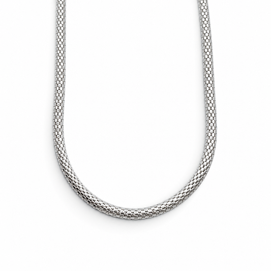 Cadena Espuma 3mm Plata Ley 925