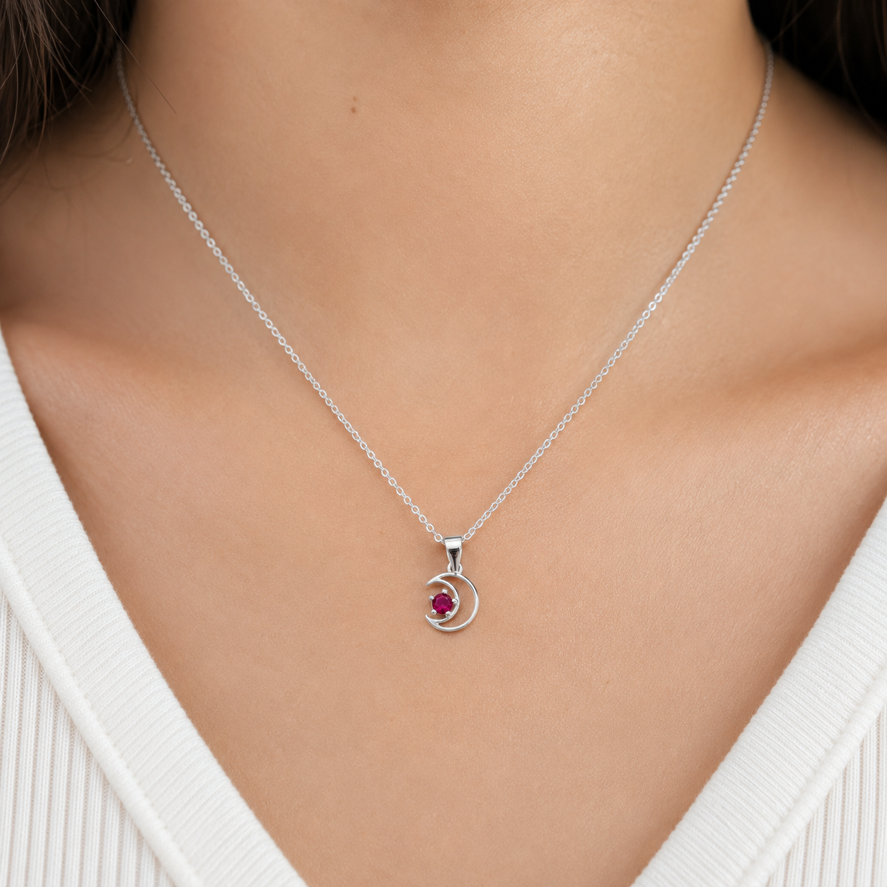 Dije Luna Estrellita Fiusha Plata Ley 925