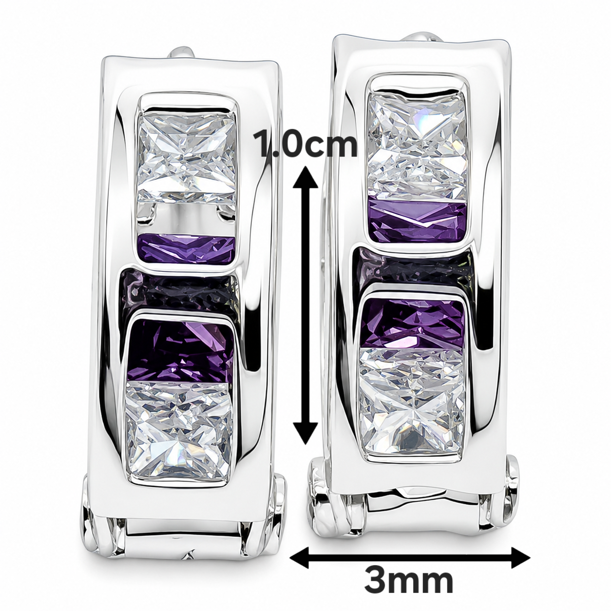 Hugguies Mini Zirconia Plata Ley 925