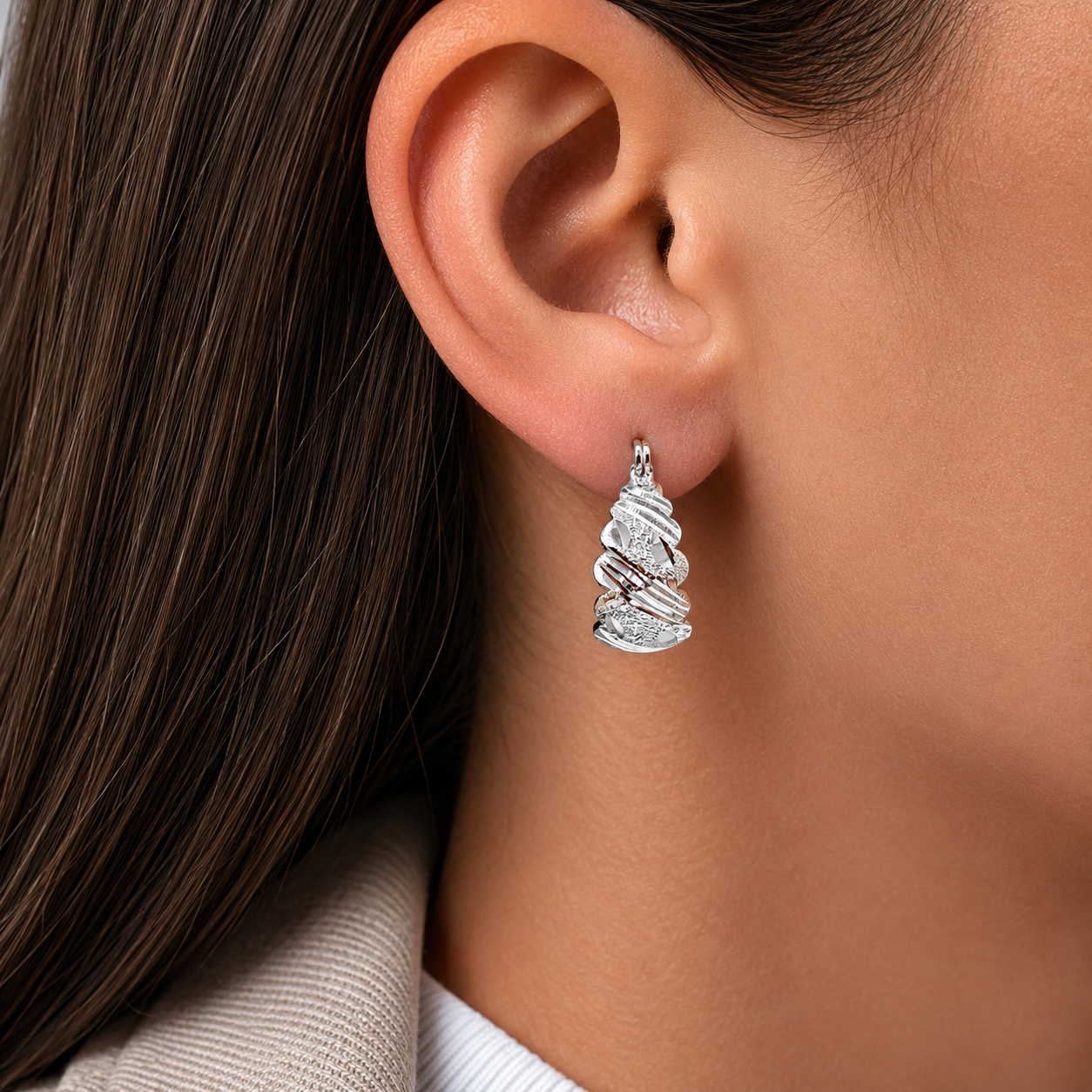 Arracada Chica Plata Ley 925