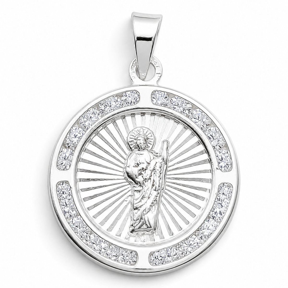 Dije Medalla San Judas Redonda Plata Ley 925