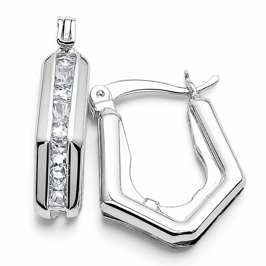 Hugguies Zirconia Plata Ley 925