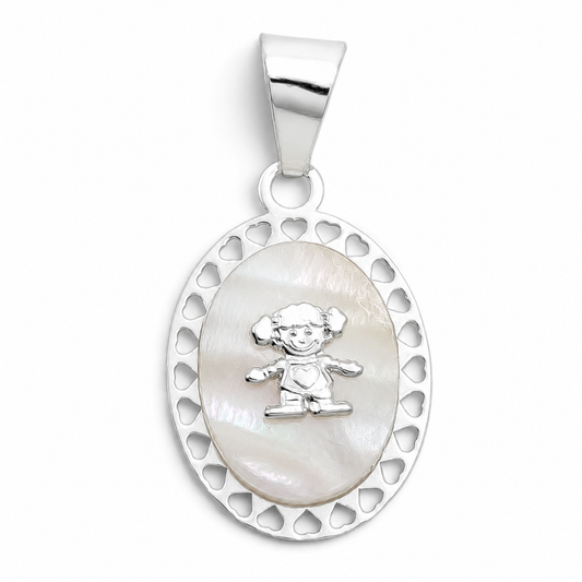 Dije Blanco Niña Plata Ley 925