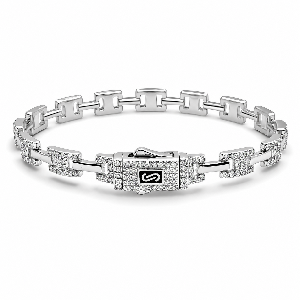 Brazalete Mona 5mm Plata Ley 925