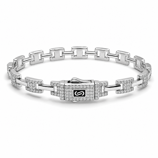 Brazalete Mona 5mm Plata Ley 925