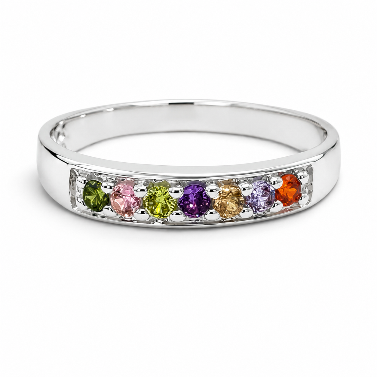 Anillo Colores Plata Ley 925