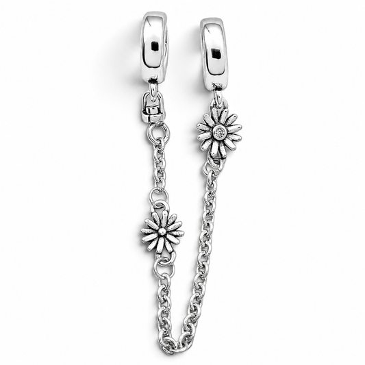 Charm Cadenita Flor Plata Ley 925