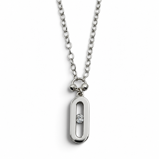Collar Zirconia Plata Ley 925