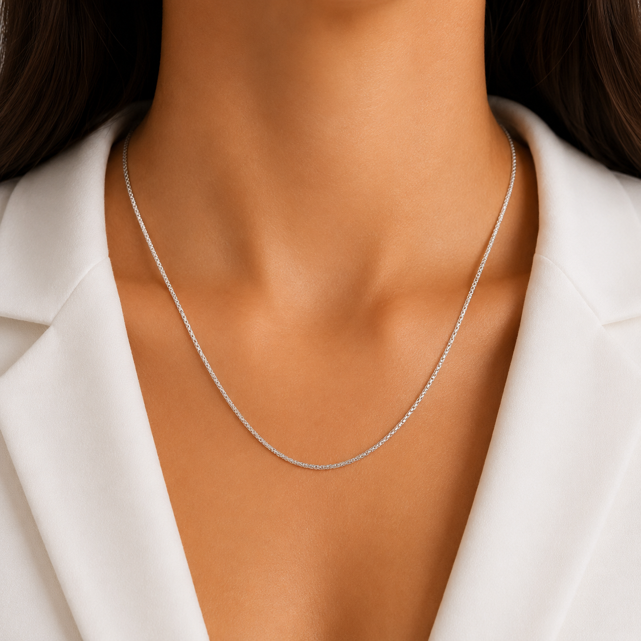 Cadena 1mm Plata Ley 925