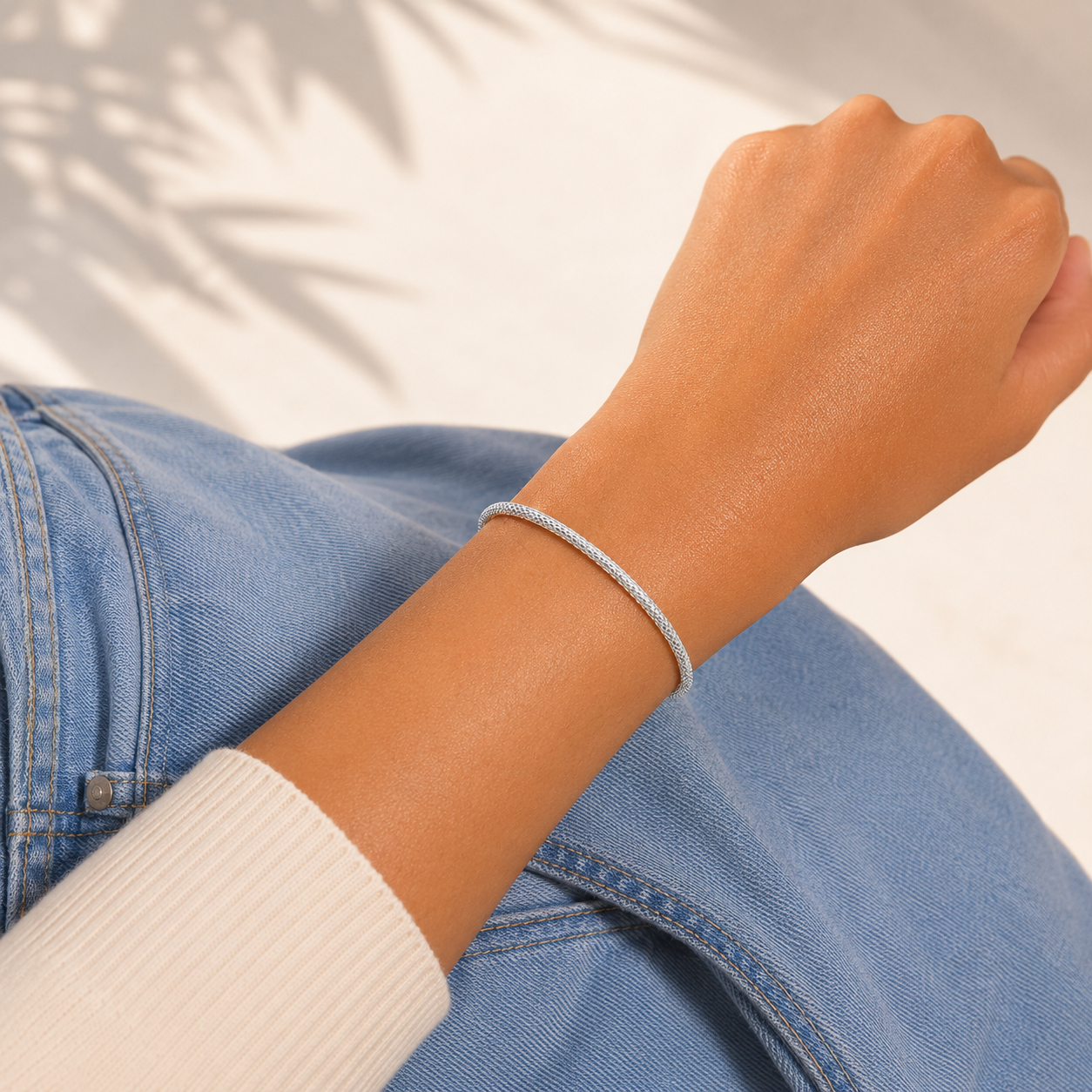 Pulsera Espuma Plata Ley 925