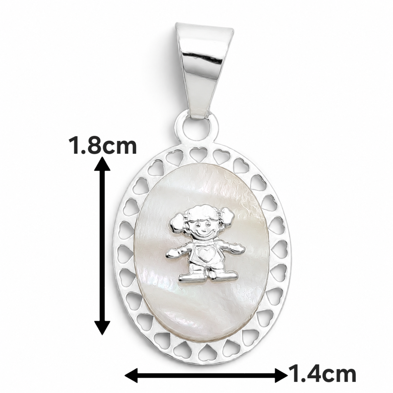Dije Blanco Niña Plata Ley 925