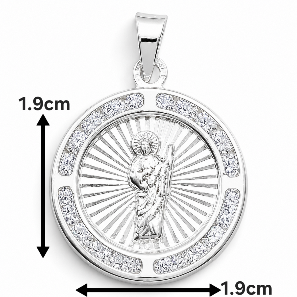 Dije Medalla San Judas Redonda Plata Ley 925