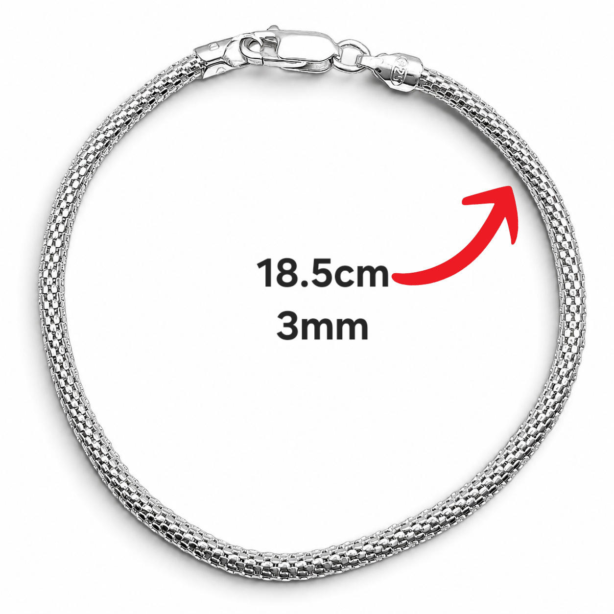 Pulsera Espuma Plata Ley 925