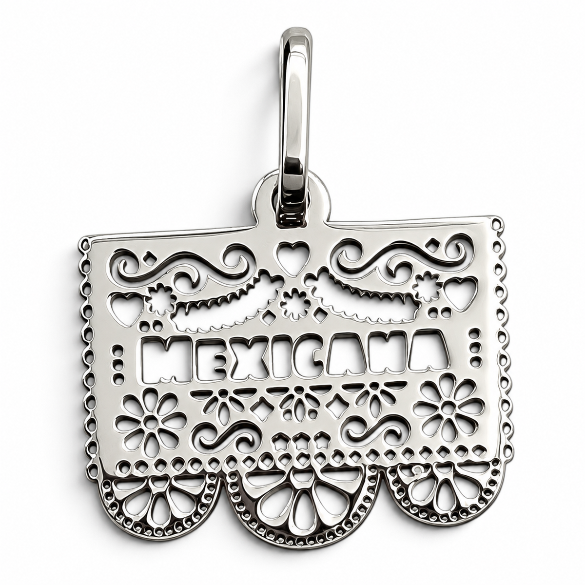 Dije Papel Picado Mexicana Plata Ley 925
