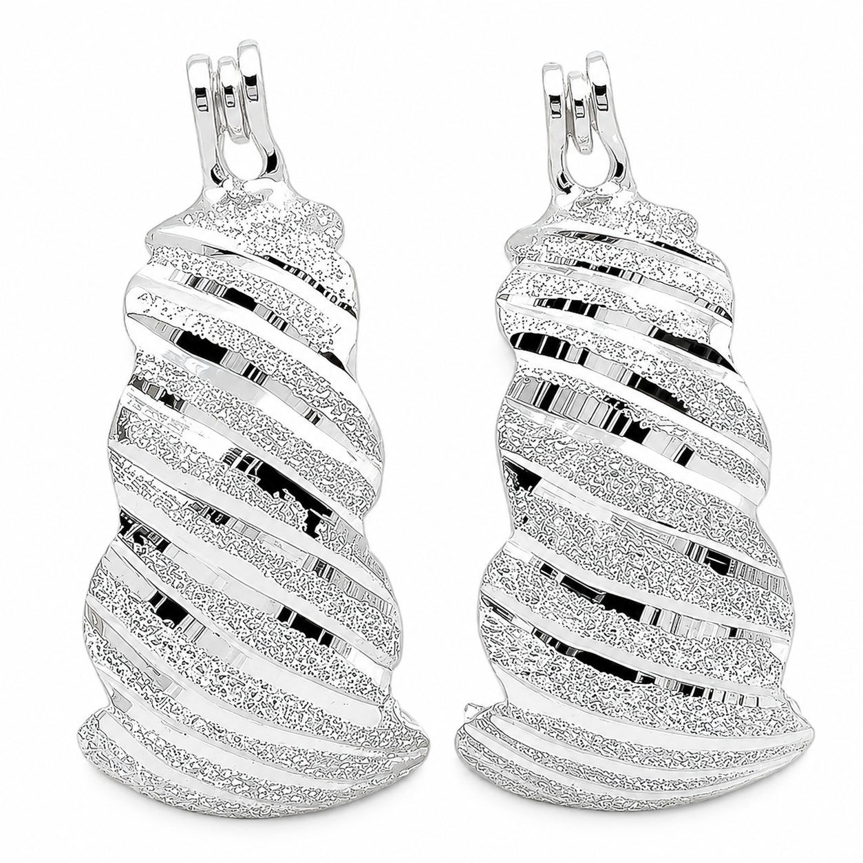 Arracada Chica Lineas Plata Ley 925