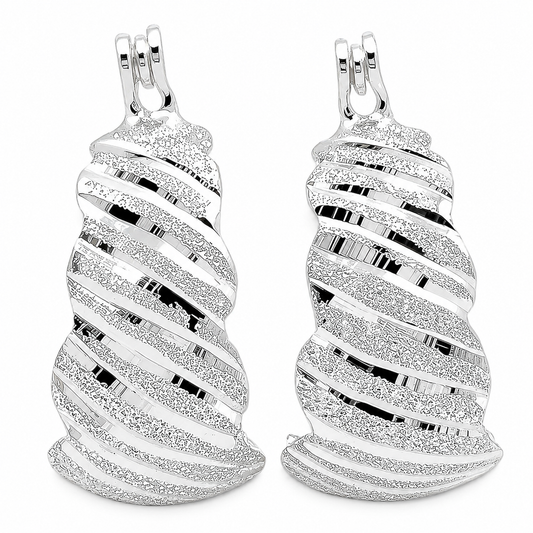 Arracada Chica Lineas Plata Ley 925